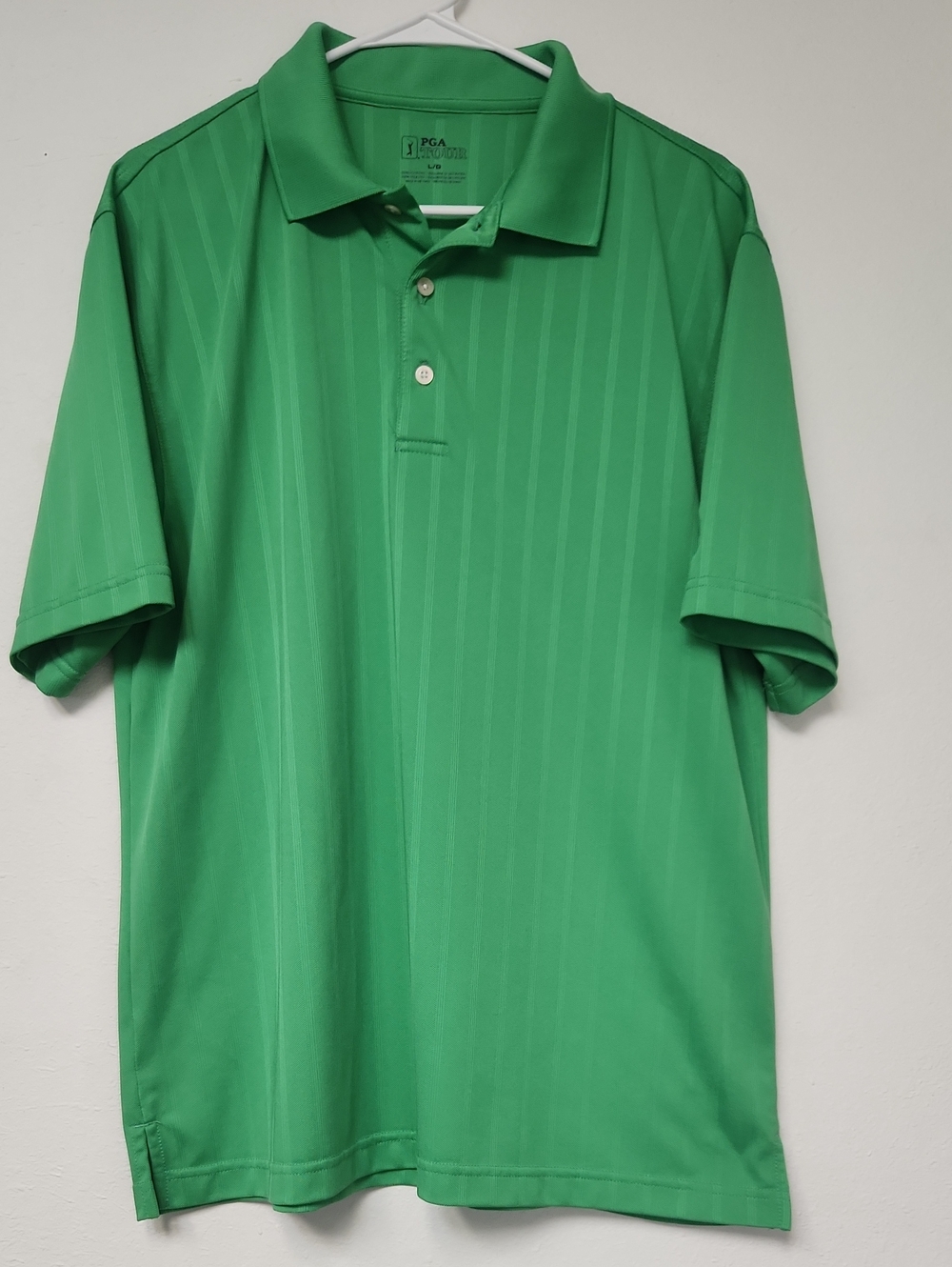 PGA Tour Men’s Bright Green Short-Sleeve Polo